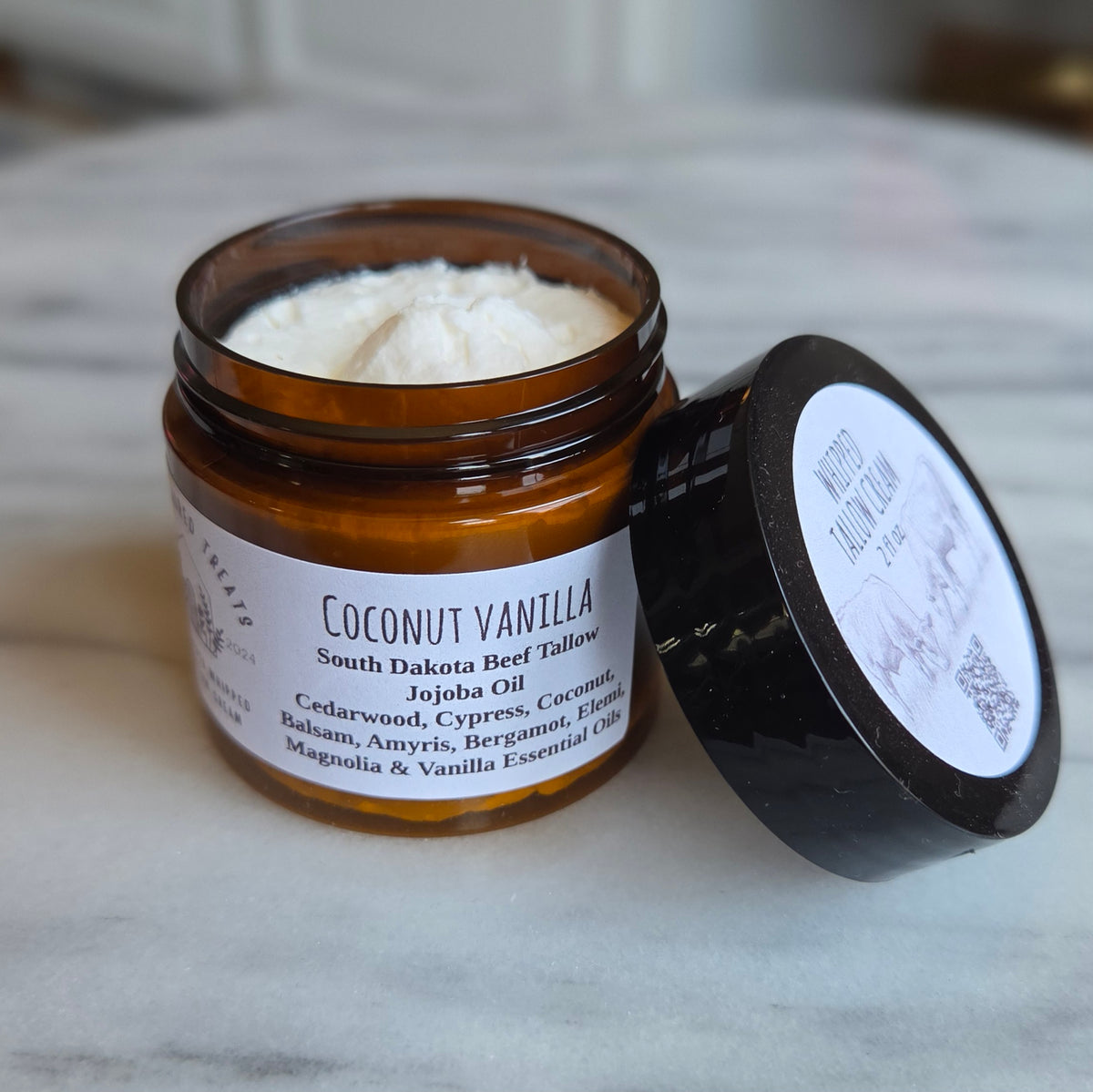 Coconut Vanilla Whipped Tallow Cream